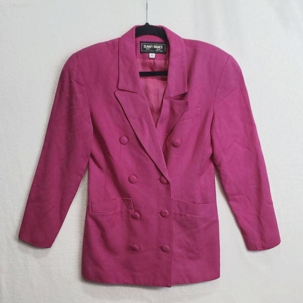Sunny Names Shoulder Pads Unique-vintage Women's Pink Jacket